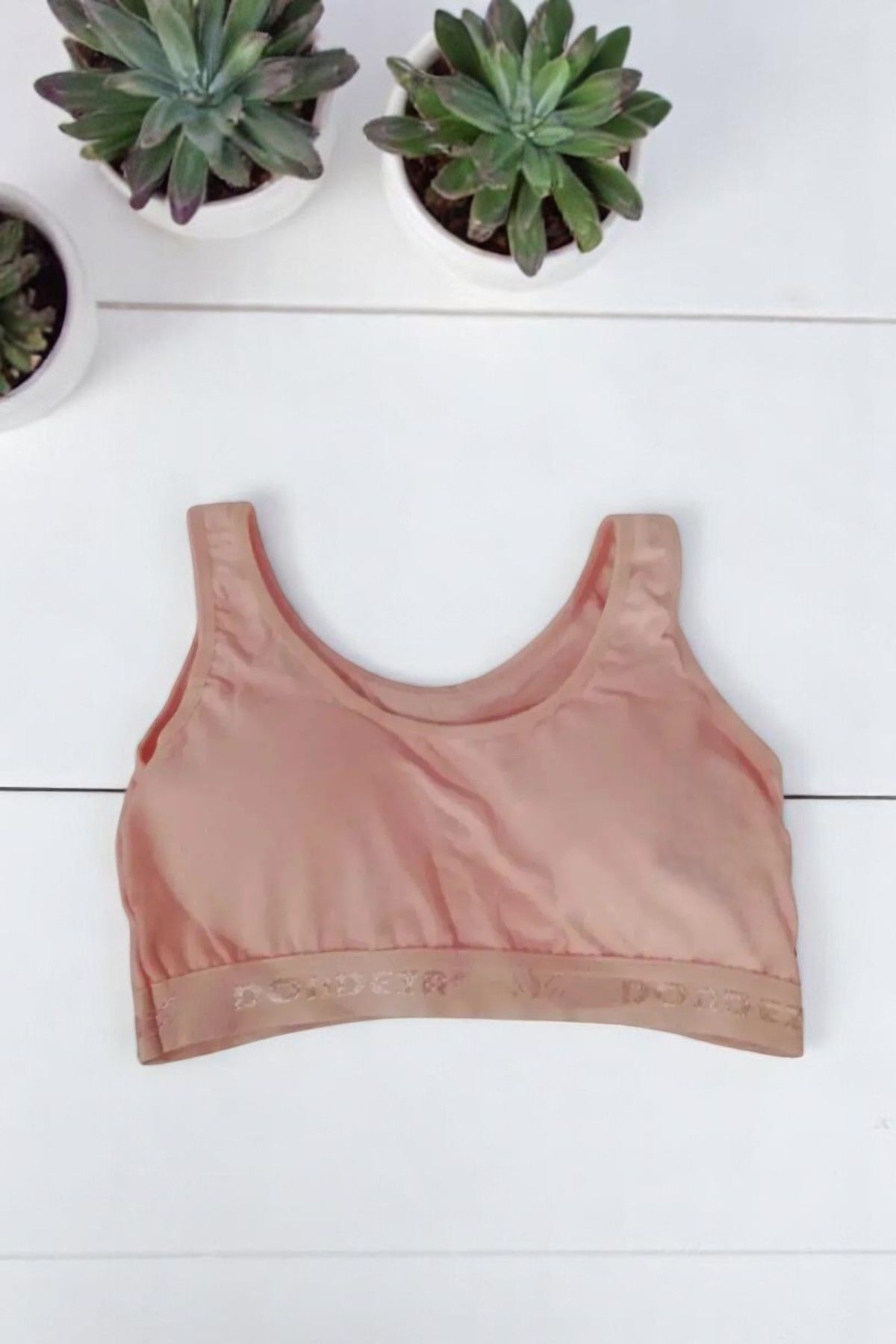 Kız Çocuk Kalın Askılı Pamuklu Pedli Büstiyer İlk Sütyen