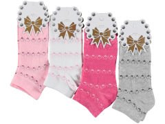 Ekonomik Kadın Renkli/Desenli Patik Çorap 12'li Paket