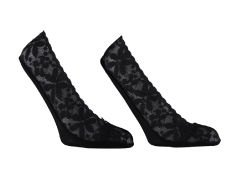 Kadın Kelebekli Dantelli Babet Çorap 12'li Paket