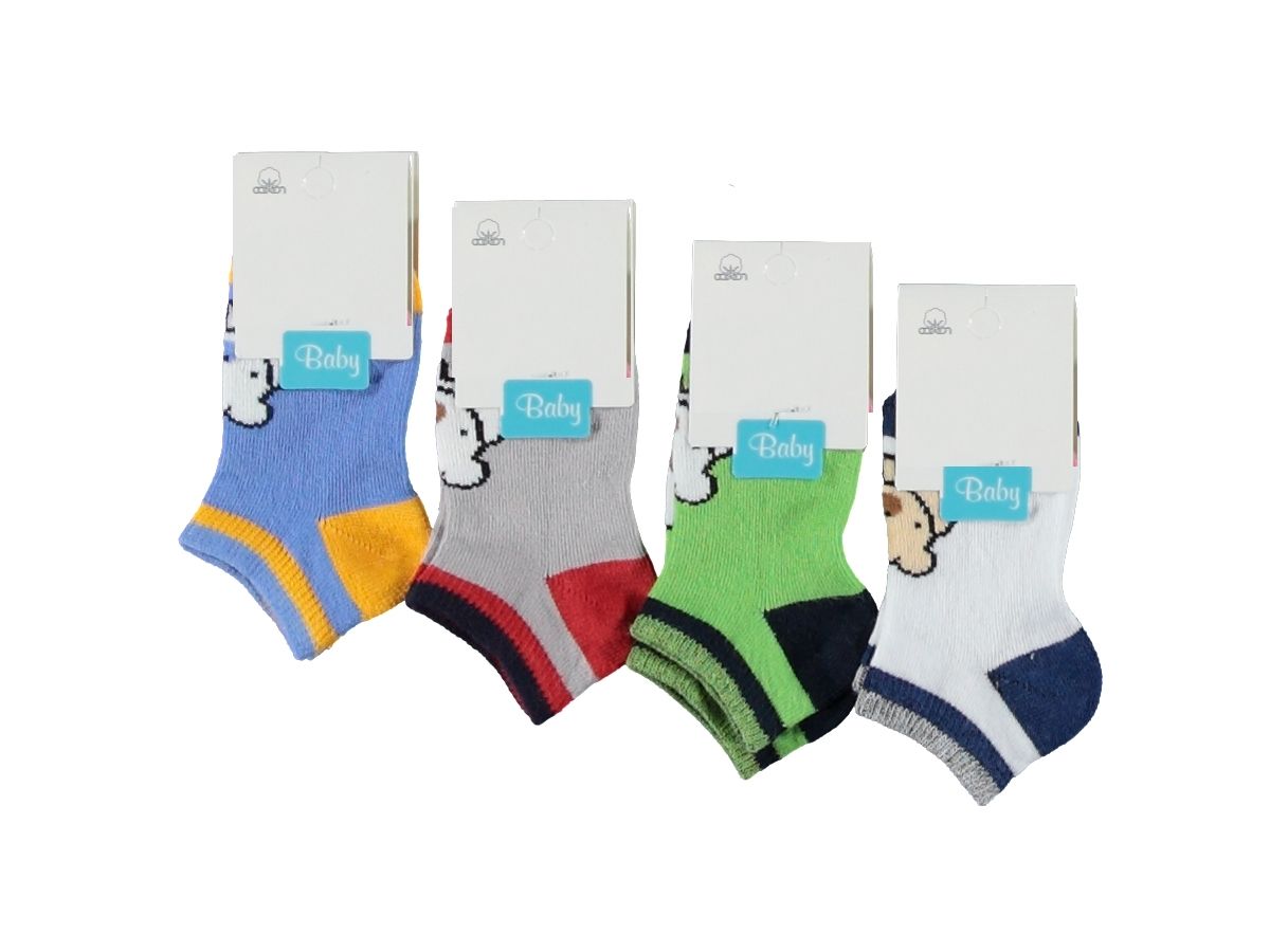 Desenli Penye Patik Çorap 12'li