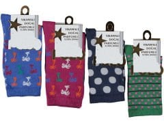 Kadın Penye Yıkamalı Parfümlü Soket Çorap 12'li Paket