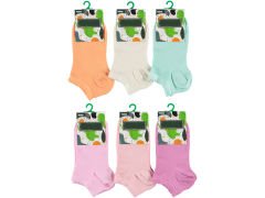 Kadın Bambu Düz Renk Patik Çorap 12'li Paket