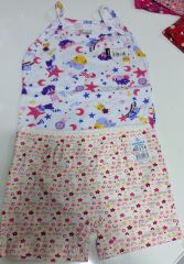 Dondeza Kız Çocuk Pamuklu Atlet Boxer Takım 6'lı