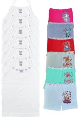 Dondeza Kız Çocuk Pamuklu Atlet Boxer Takım 6'lı