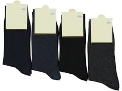 Jakarlı Pamuklu Dikişsiz Erkek Soket Çorap 12'li
