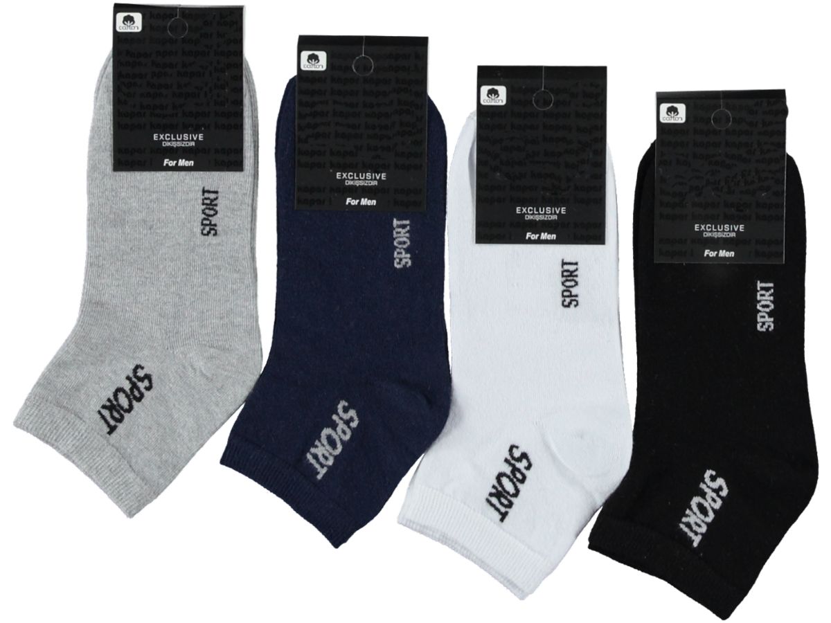 Penye Dikişsiz Uzun Konç Erkek Çorap 12'li