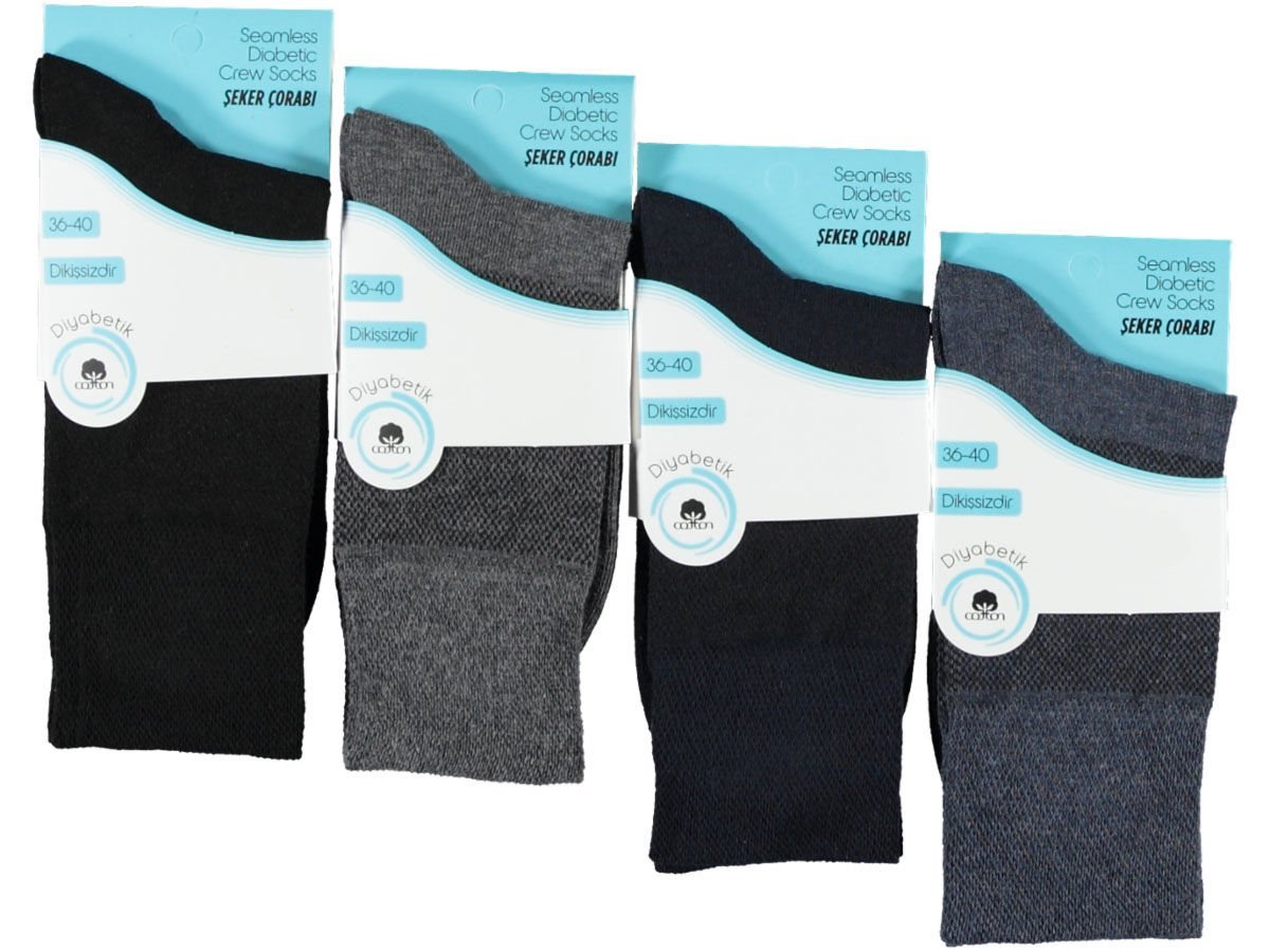 Kadın Diyabetik Çorap 12'li Paket