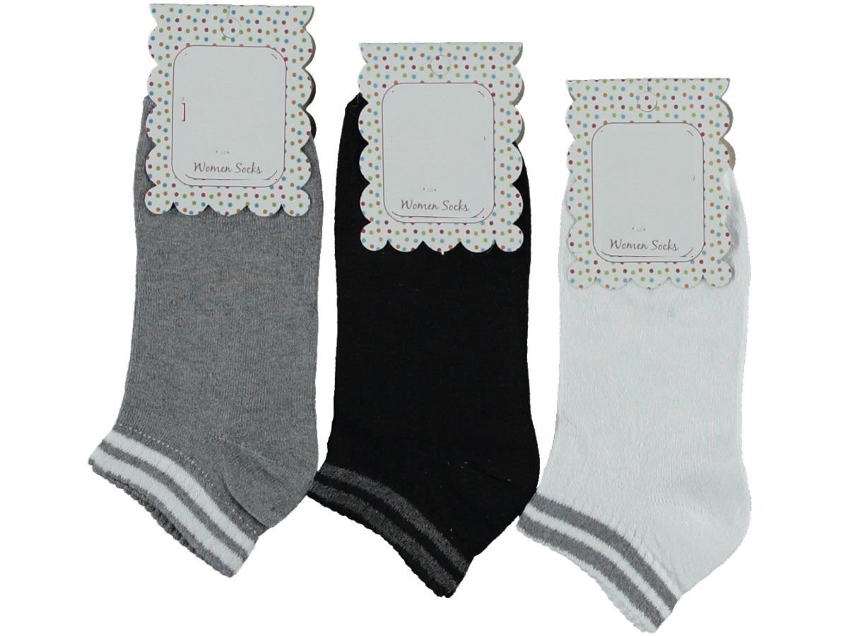 Ekonomik Kadın Likralı Patik Çorap 12'li Paket