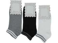 Ekonomik Kadın Likralı Patik Çorap 12'li Paket