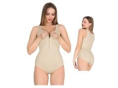 Kadın Korse Ten Agraflı Kalın Askılı Çıtçıtlı Badi