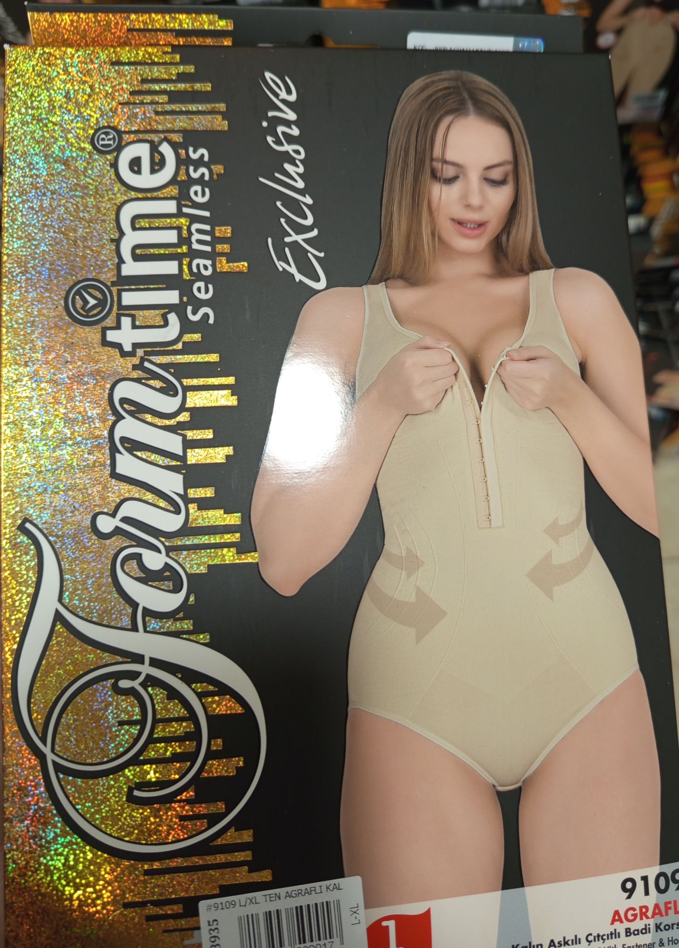 Kadın Korse Ten Agraflı Kalın Askılı Çıtçıtlı Badi