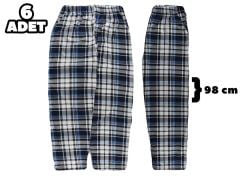 Hilal Yıldız Ekose Cepli Battal Beden Tek Alt 6'lı