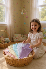 Kız Çocuk 3'lü Pamuklu Kapri Tayt