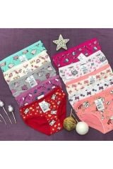 Dondeza 401 Kız Çocuk Desenli Külot 12'li