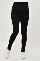 Kadın Ayarlanabilir Bel İçi Şardonlu Kışlık Termal Hamile Tayt