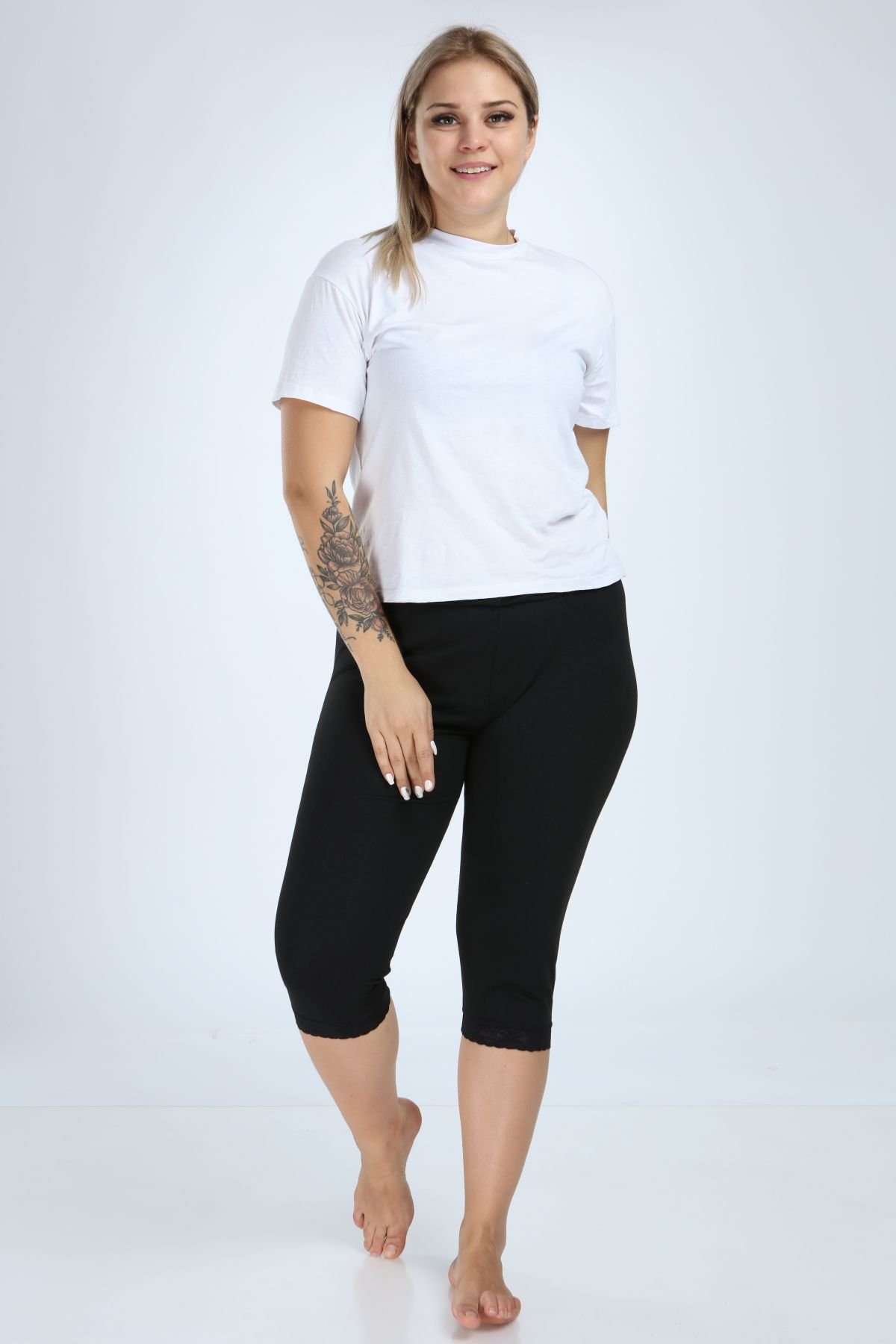 Hilal Yıldız Dantelli Bayan Kısa Tayt