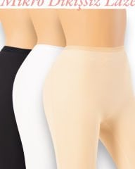 Kadın Dikişsiz Lazer Kesiz İz Yapmaz Uzun Paçalı Boxer 3lü