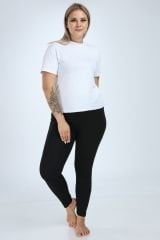 Hilal Yıldız Dantelli Viskon Esnek Bayan Uzun Tayt