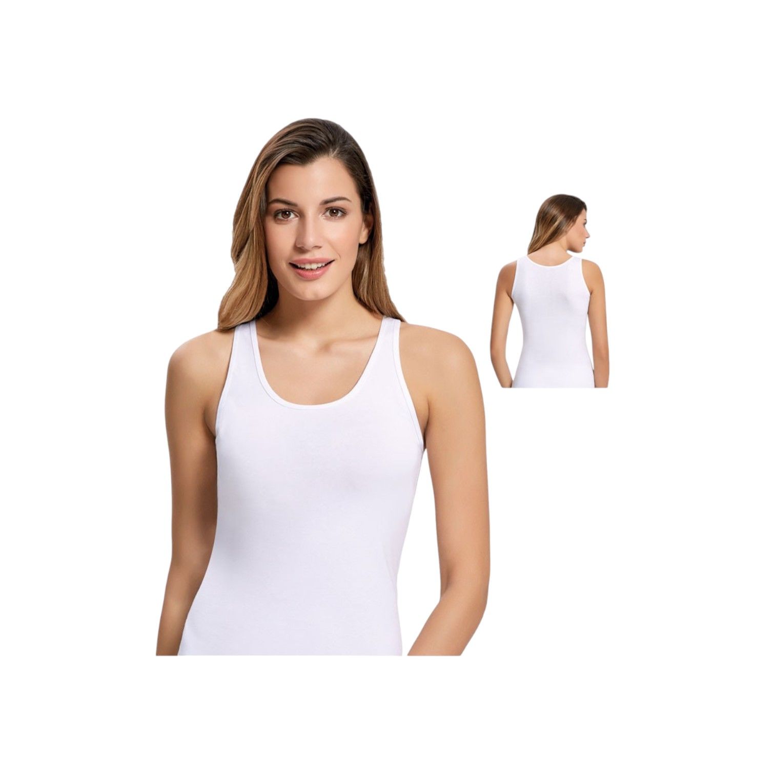 Kadın Penye Yumuşacık Kalın Askılı Atlet 6'lı Paket